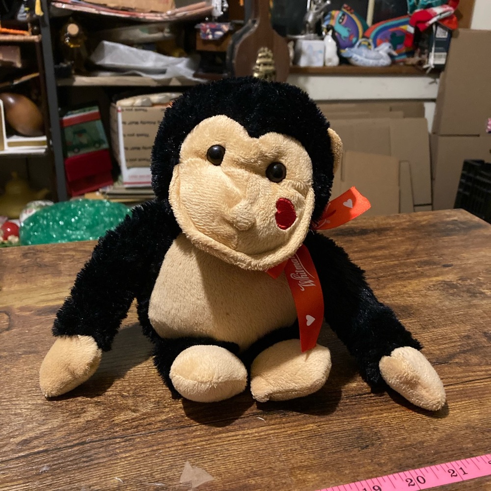 Vintage Whitman's 10" brown plush gorilla